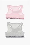 Converse Racerback 2 Pairs Of Sport Bra Set With Logo Band