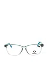 Converse Unisex Transparent Rectangular Eyeglass Frames Cv5121n In Metallic