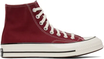 Converse Red Chuck 70 High Top Sneakers In Park Red/egret/black