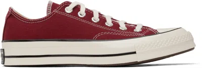 Converse Red Chuck 70 Low Top Sneakers In Park Red/egret/black