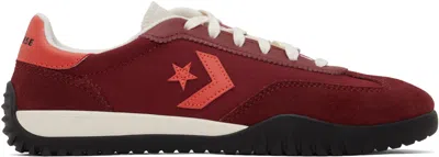 Converse Red Run Star Trainer Retro Sport Sneakers In Park Red/vermillion