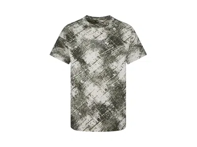 Converse Relaxed Aop Top (big Kids) Kid's T Shirt Light Field Surplus : Sm (7-8 Big Kid), Cotton/polyester In Green