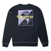 Converse Renew Graphic Crewneck Sweatshirt 'black' In Blue