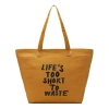 Converse Renew Life's Too Short To Waste Canvas Tote Bag 'brown'