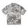 Converse Resort Palm Trees Button-down Shirt 'black Palm' In Gray