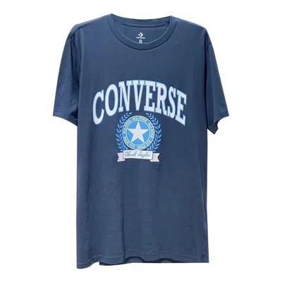 Converse Retro Chuck Collegiate Short Sleeve T-shirt 'navy' In Blue