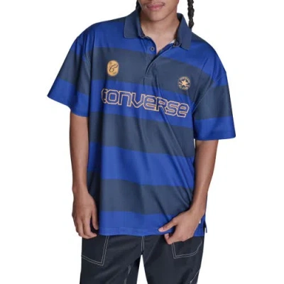 Converse Retro Chuck Short Sleeve Polo Shirt In Blue