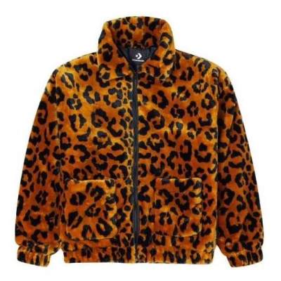 Converse Retro Leopard Print Loose Jacket Couple Style 'brown'