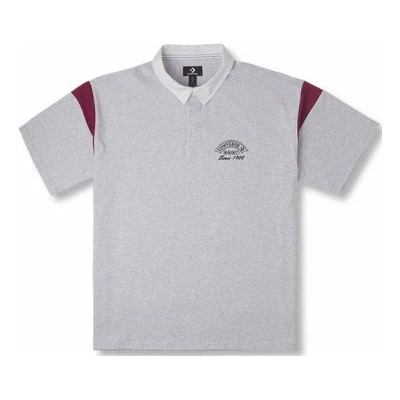 Converse Retro Polo Shirt 'grey' In Gray