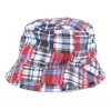Converse Reversible Patch Plaid Bucket Hat 'blue' In Multi