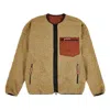 Converse Reversible Polar Fleece Stay Warm Logo Jacket In Brown
