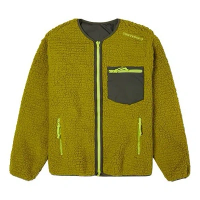 Converse Reversible Polar Fleece Stay Warm Logo Jacket Green