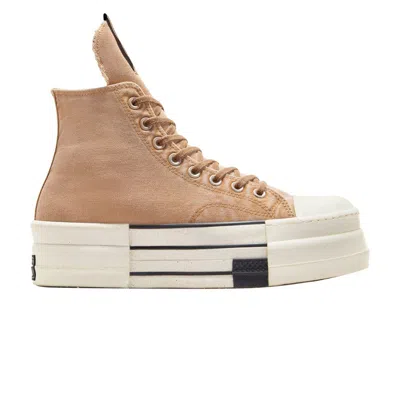 Pre-owned Converse Rick Owens X Drkshdw Dbl Drkstar Chuck 70 High 'washed Canvas Pack - Blonde' In Tan