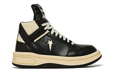 Pre-owned Converse Rick Owens X Turbowpn Mid 'black Cloud Cream' A03945c Men's Shoes In White