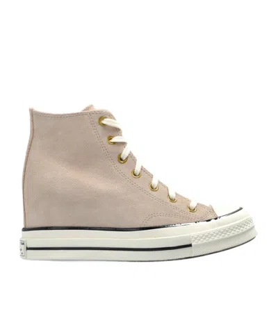 Converse Round-head High-top Casual Shoes In Nude