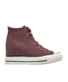 Converse Round-head High-top Casual Shoes In Red