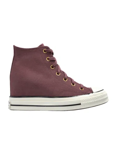 Converse Round-head High-top Casual Shoes In Red