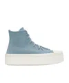 Converse Round Head Strapped High-top Casual Sneakers In White