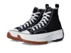 Converse Run Star Hike Hi Platform Sole Casual Sneakers In Black