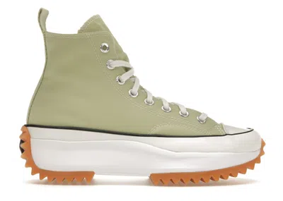 Pre-owned Converse Run Star Hike Hi Gum Sneakers In Olive Aura/black/white