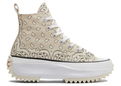 Pre-owned Converse Run Star Hike Hi Paisley (women's) Sneakers In Beige/white