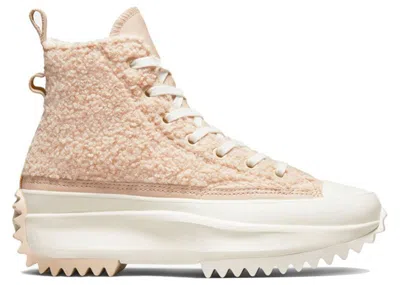 Pre-owned Converse Run Star Hike Hi Platform Sherpa Sneakers In Farro/egret