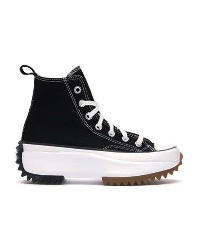 Converse Run Star Hike Hi Platform Sole Casual Sneakers In Black