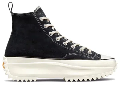 Pre-owned Converse Run Star Hike Hi Suede (women's) Sneakers In Black/egret