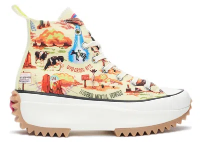 Pre-owned Converse Run Star Hike Hi Twisted Resort Sneakers In Tender Yellow/egret/light Gum