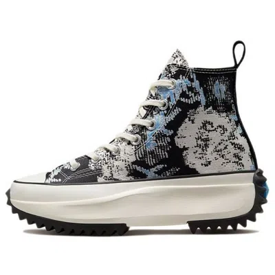 Converse Run Star Hike High 'floral Fusion - University Blue' In Gray