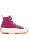 Converse Run Star Hike High "midnight Hibiscus" In Midnight Hibiscus / Black / White