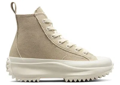 Pre-owned Converse Run Star Hike Platform Hi (women's) Sneakers In Beach Stone/egret