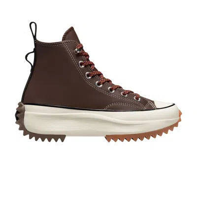 Pre-owned Converse Run Star Hike Platform High 'dark Root Egret' In Brown