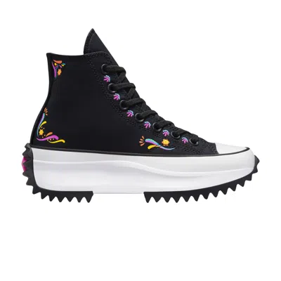 Pre-owned Converse Run Star Hike Platform High 'día De Muertos' In Black