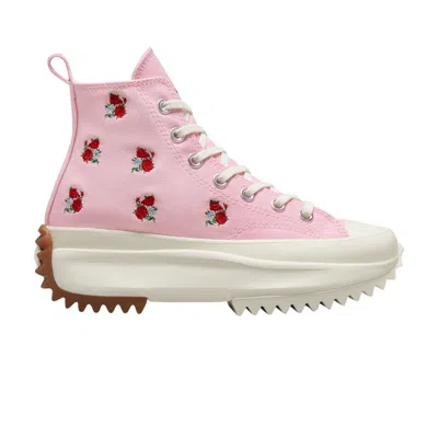 Pre-owned Converse Run Star Hike Platform High 'embroidered Floral - Sunrise Pink'