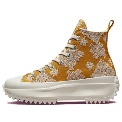 Converse Run Star Hike Platform High 'tonal Embroidery' In Yellow