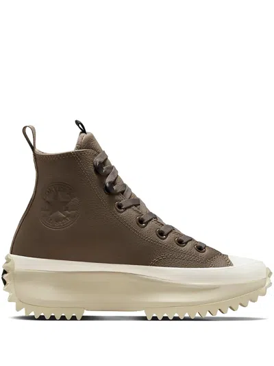 Converse Run Star Hike Weatherized Leather Sneakers In Brown