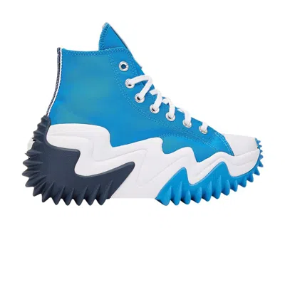 Pre-owned Converse Run Star Motion Cx Platform High 'dial Up Blue'
