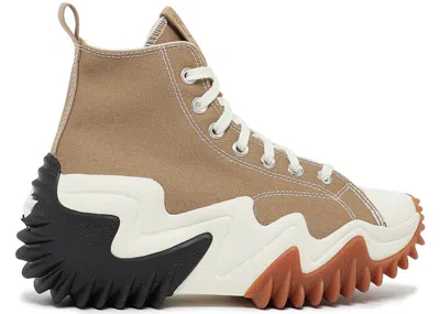 Pre-owned Converse Run Star Motion Platform Seasonal Sneakers In Sand Dune/black/egret