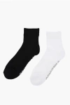 Converse Set Of 2 Solid Color Socks With Contrasting Logo