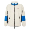 Converse Sherpa Jacket Polar Fleece Stay Warm Colorblock Casual Stand Collar In Neutral