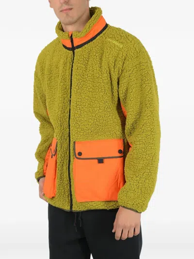 Converse Sherpa Zip-up Jacket In Green