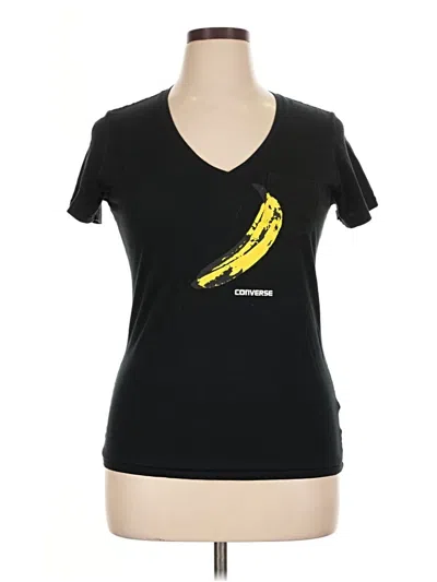 Pre-owned Converse Short Sleeve T-shirt In Black