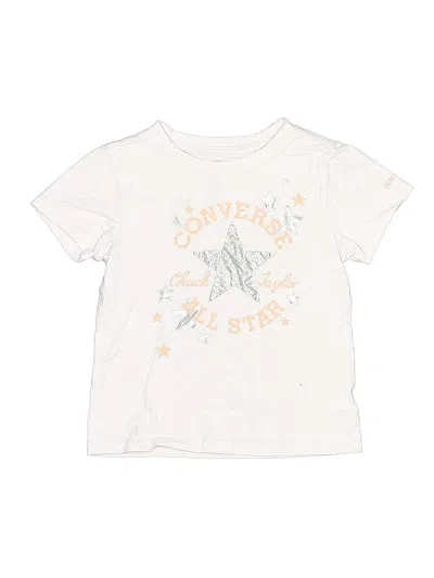 Pre-owned Converse Kids' Short Sleeve T-shirt In Ivory