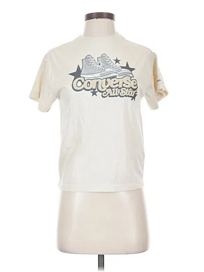 Pre-owned Converse Short Sleeve T-shirt In Ivory