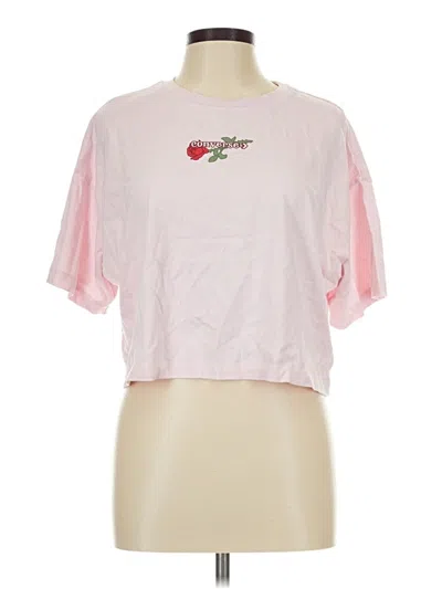Pre-owned Converse Short Sleeve T-shirt In Pink