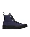 Converse Side Logo High Upper Board Shoes In Black