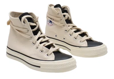 Pre-owned Converse Size 3.5  X Essentials Fear Of God 167955c Chuck 70 Hi Nat Ivory Black In Natural, Ivory, Black