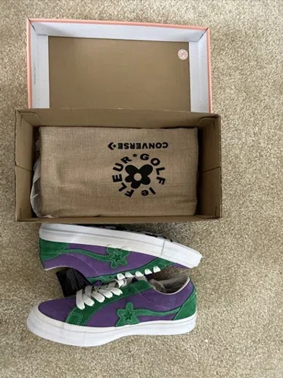 Pre-owned Converse Size 9.5 -  One Star Ox X Golf Le Fleur Purple Heart 2018