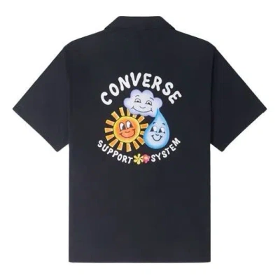 Converse Skate Woven Shirt 'black Multi' In Blue